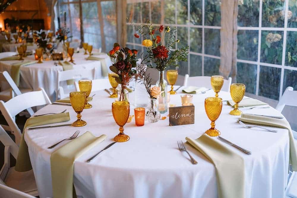 elegant table set up for a wedding